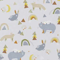 Printed Cotton YUTAPI Glacier / Muted Multicolored